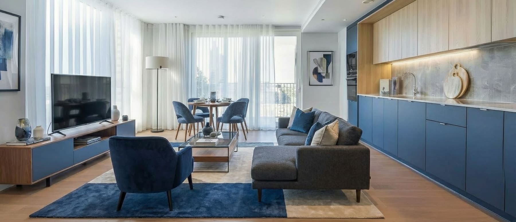 Beautifully staged room after virtual staging