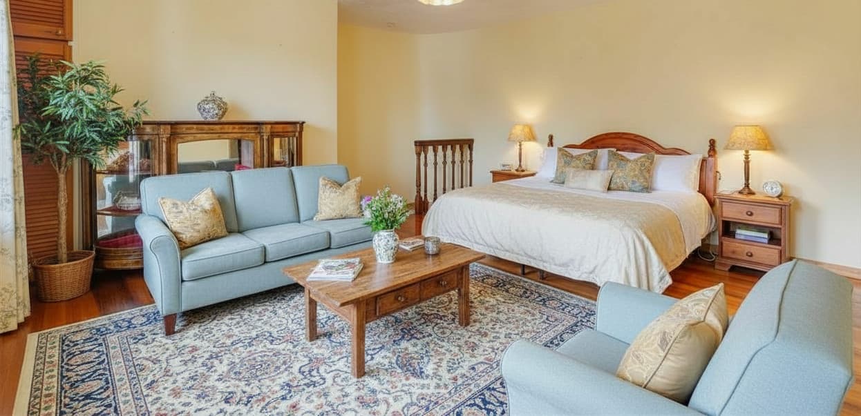 Beautifully staged room after virtual staging