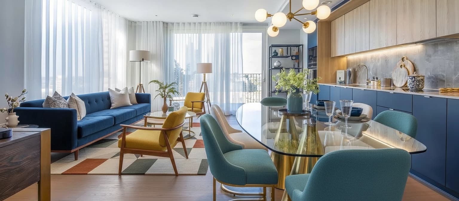 Beautifully staged room after virtual staging